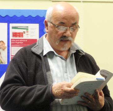 Jim Bennett reading poetry