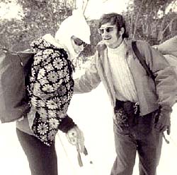 John and Lyn Tranter, skiing, c.1969